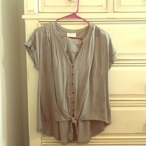 light, button down blouse